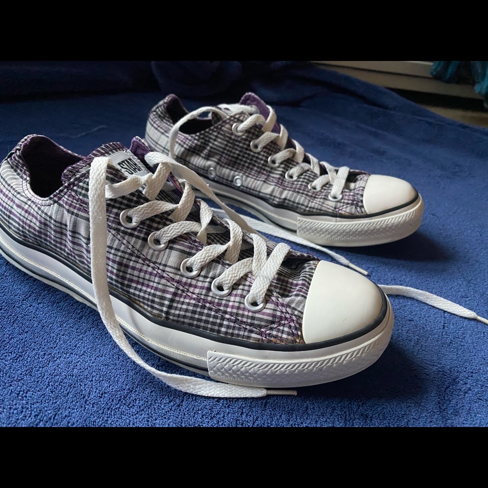 Purple plaid Converse All-Star